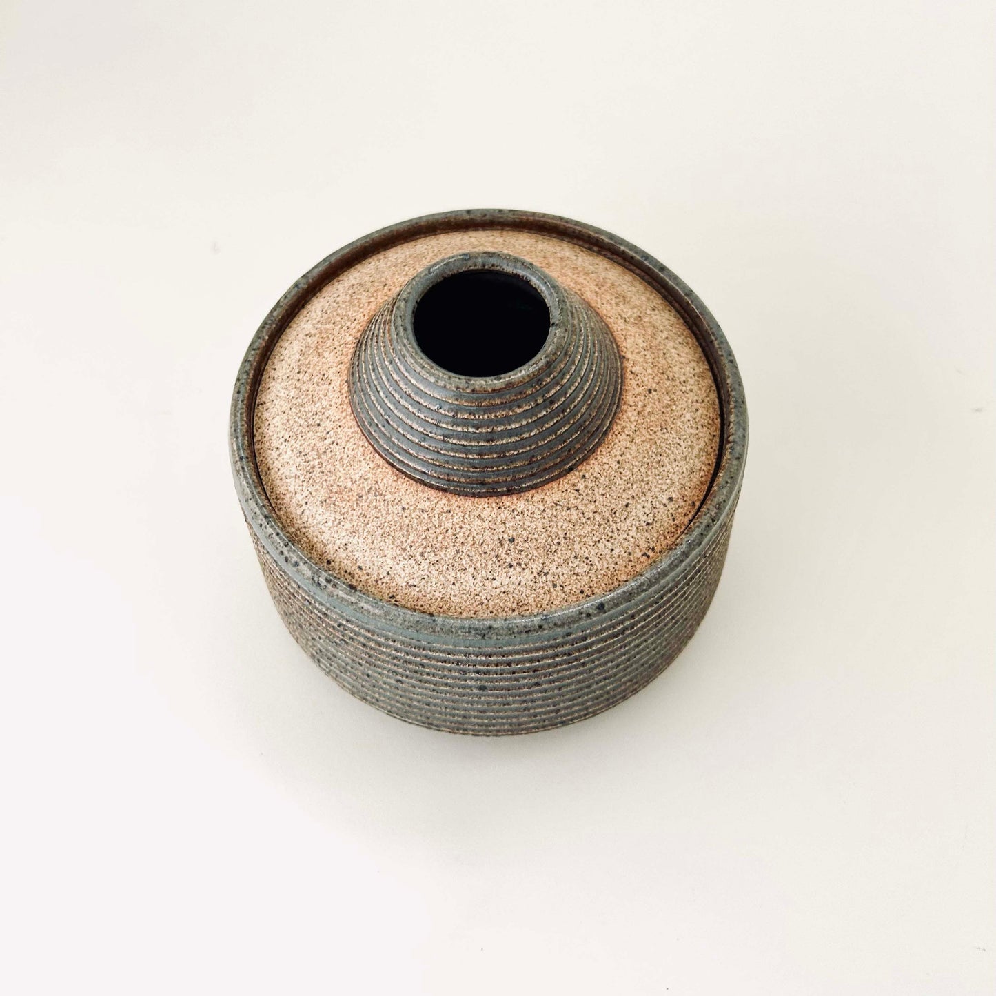 Small Tapered Lidded Vessel in Celadon