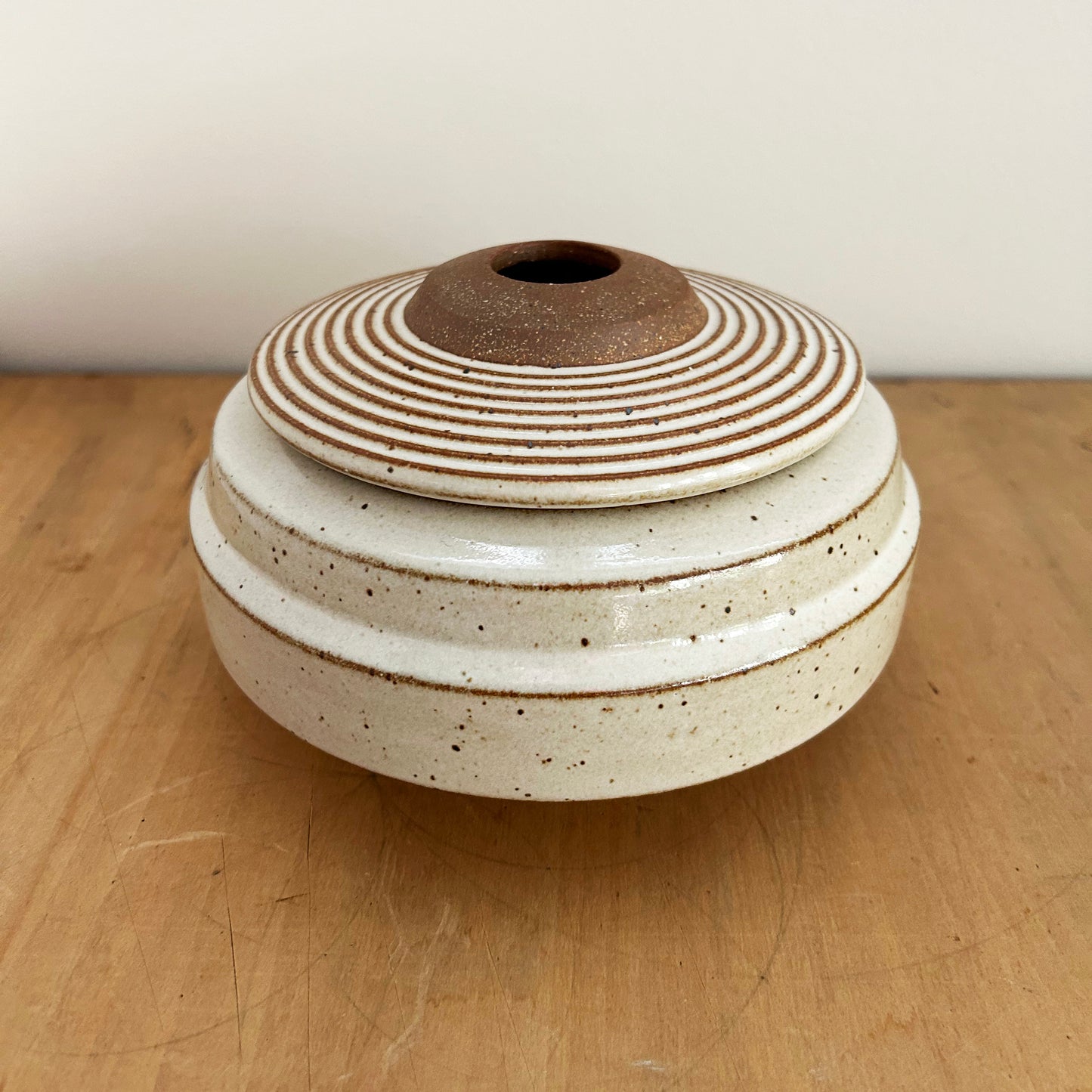 Lidded Vessel in Warm White