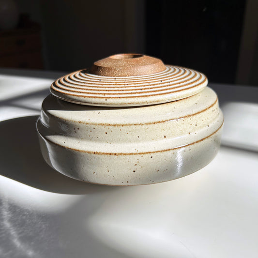 Lidded Vessel in Warm White