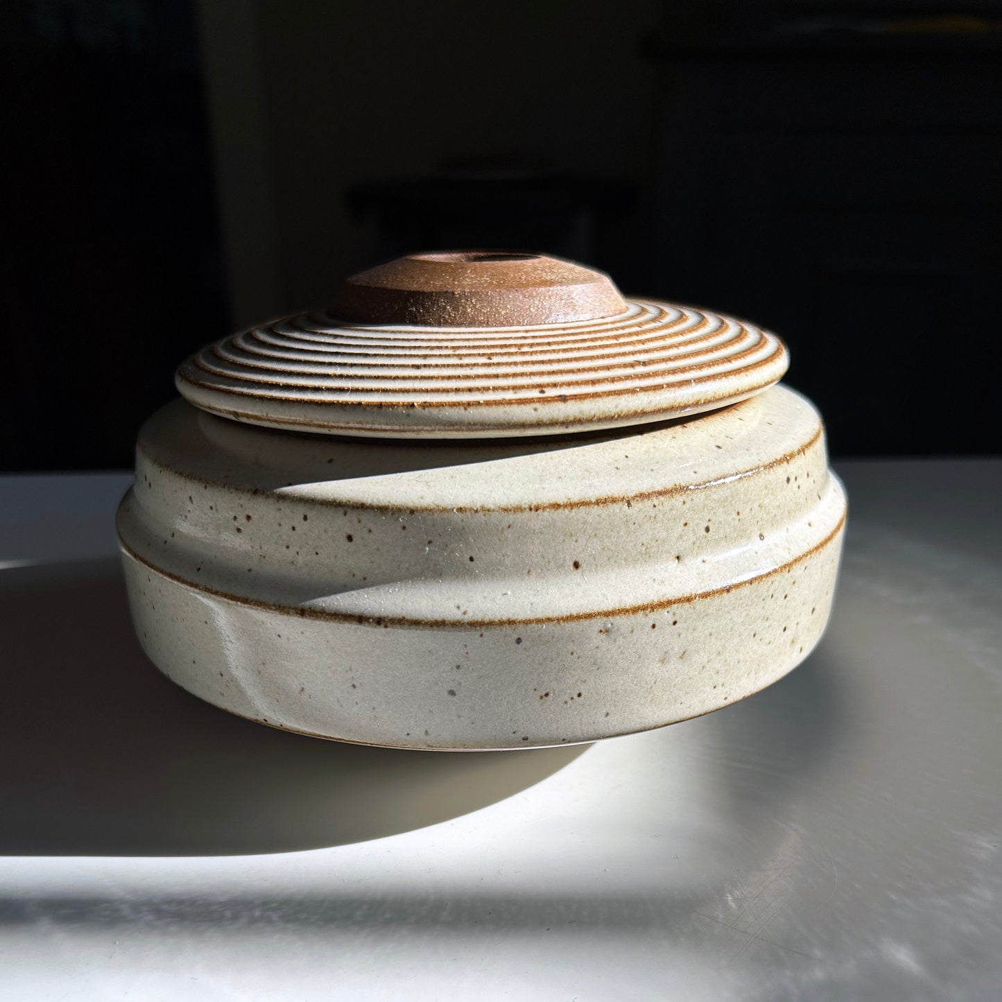 Lidded Vessel in Warm White