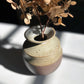 Vase in Matte White/Gray Brown