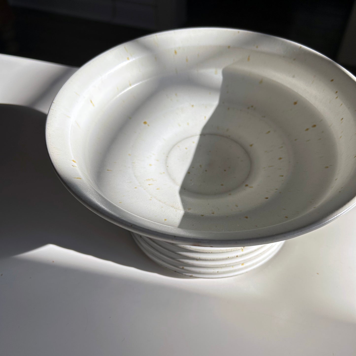 Pedestal Bowl in Buttermilk