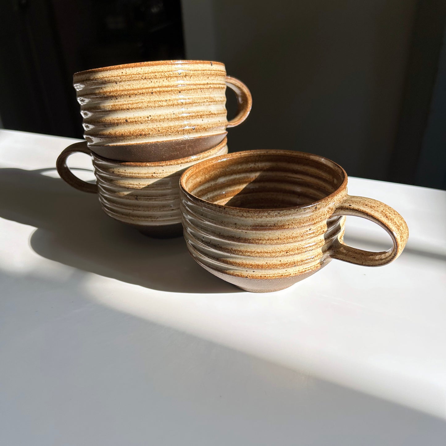 Ribbed Cup, Warm White