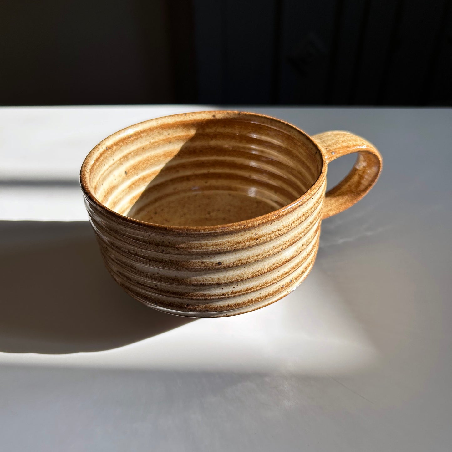 Ribbed Cup, Warm White