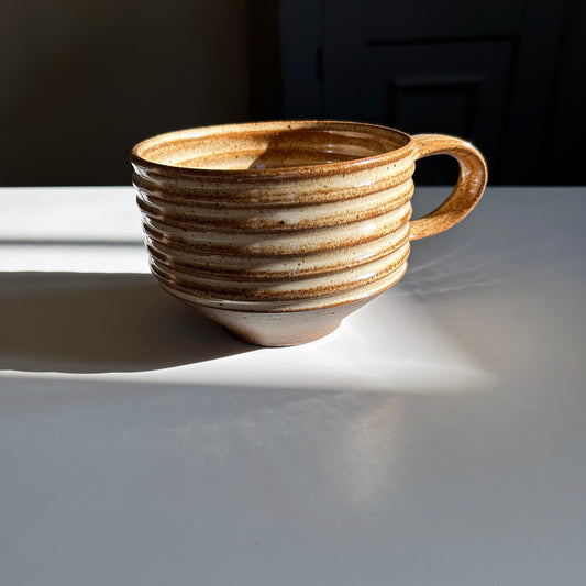 Ribbed Cup, Warm White