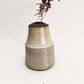 Tapered Textured Vase in Warm White
