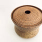 Angular Lidded Vessel in Yellow Salt