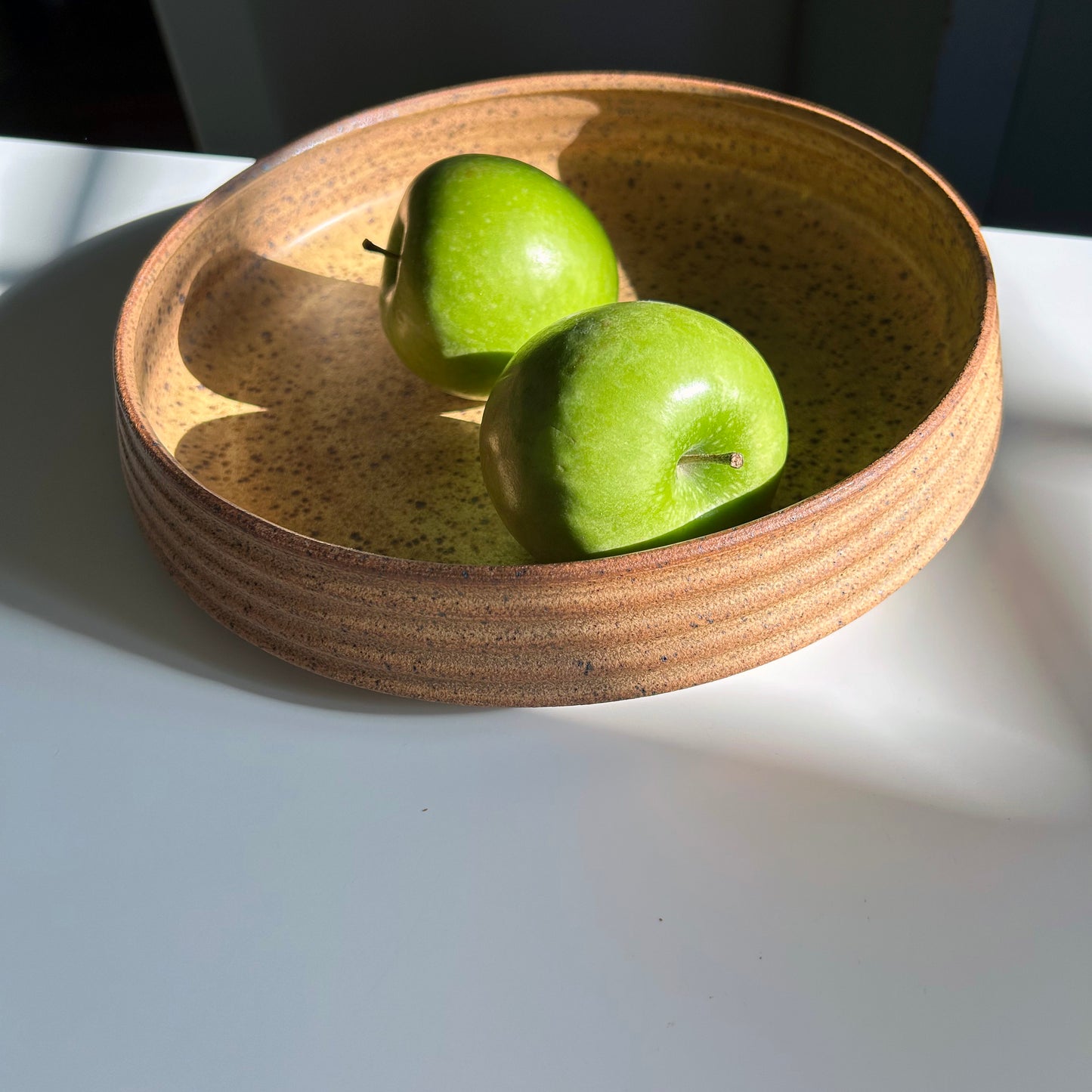 Low Profile, Ribbed Serving Bowl, Yellow Salt, 10.5"