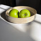 Low Profile, Ribbed Serving Bowl, Warm White