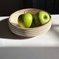 Low Profile, Ribbed Serving Bowl, Warm White, 9"