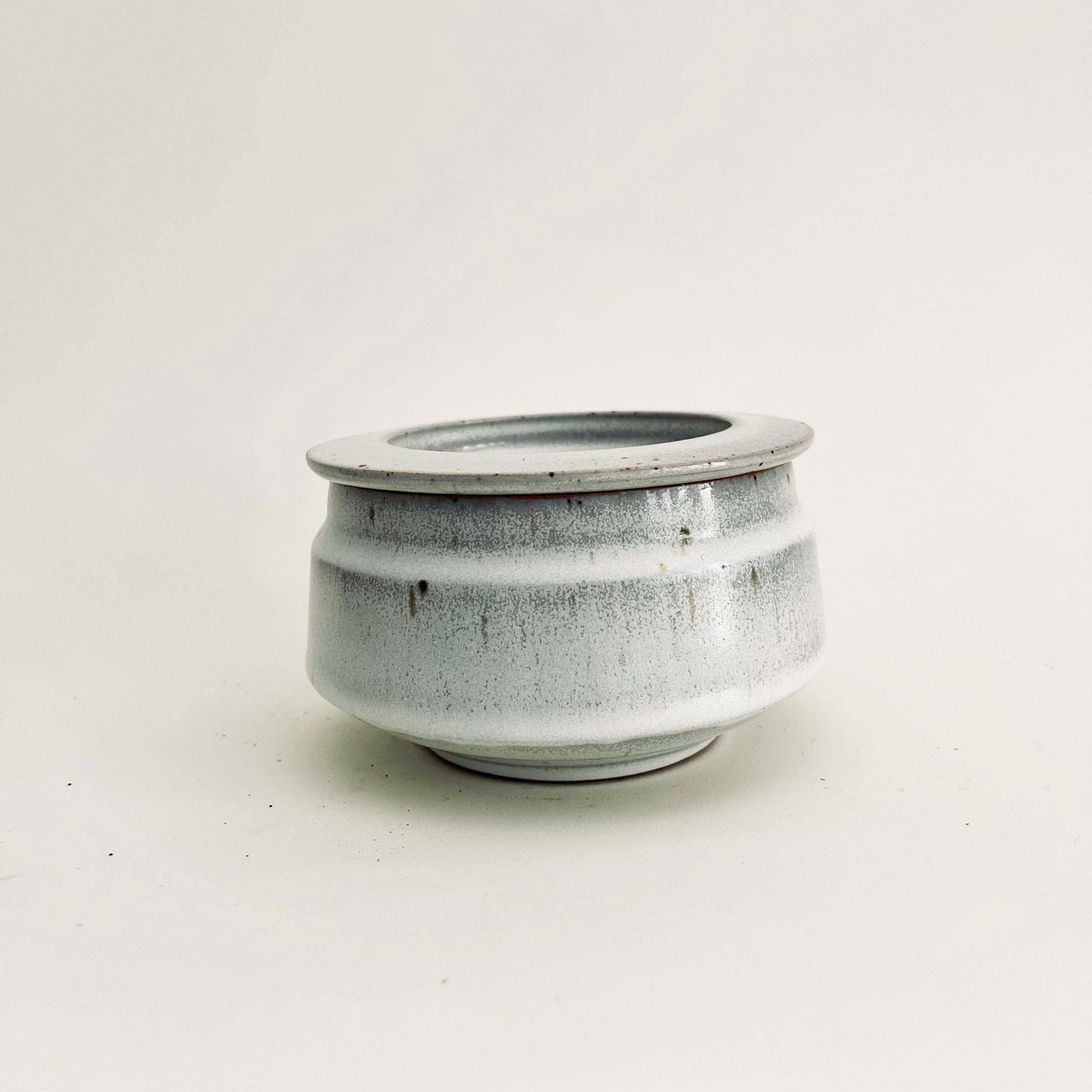 Wide Angular Lidded Containers in Buttermilk White – Archer Ceramics