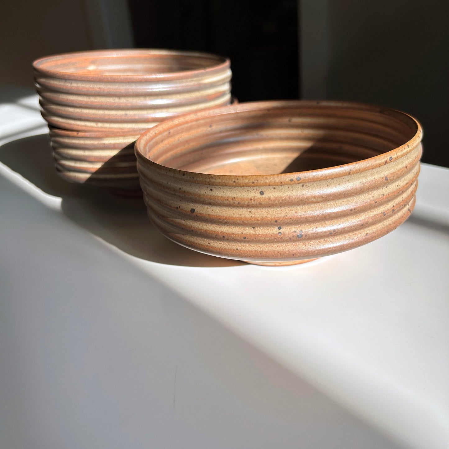 Ribbed Everyday Bowls, Rust