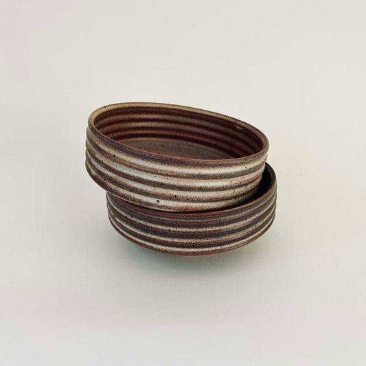 Ribbed Everyday Bowls, Mocha Cream
