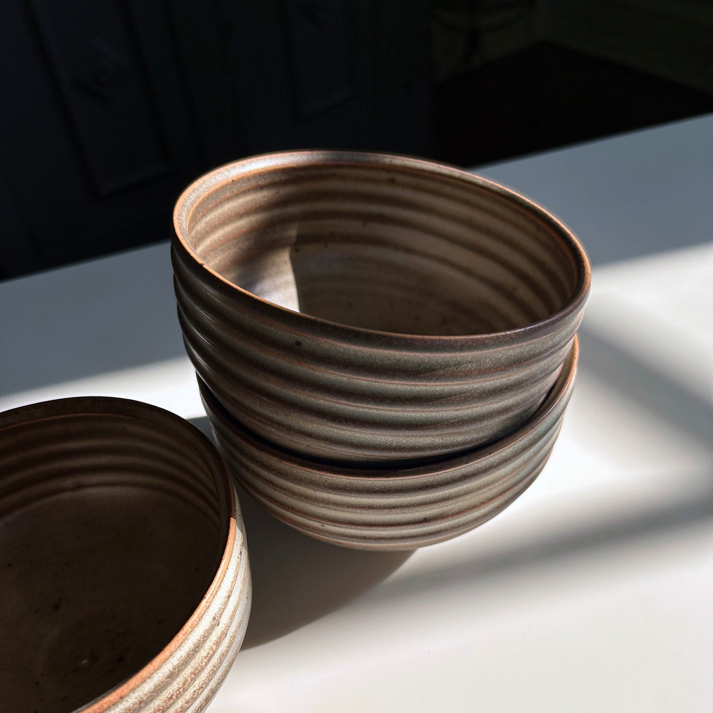 Ribbed Soup Bowls, Rust