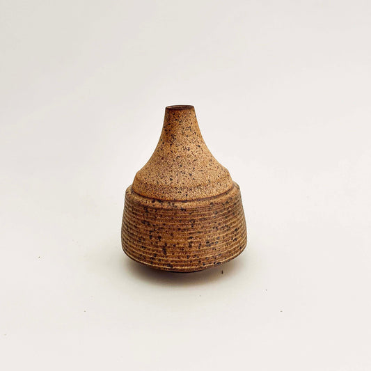 Small Tapered Textured Vase in Yellow Salt
