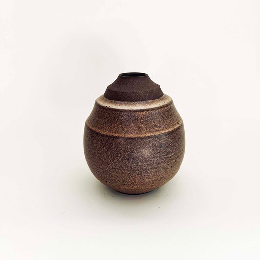 Dark Brown Vase in Mocha Cream, No.6