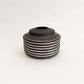 Cylindrical Ribbed Vase in Mocha Cream