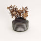 Cylindrical Ribbed Vase in Mocha Cream