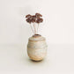 Textured Collared Vase in Cotton White