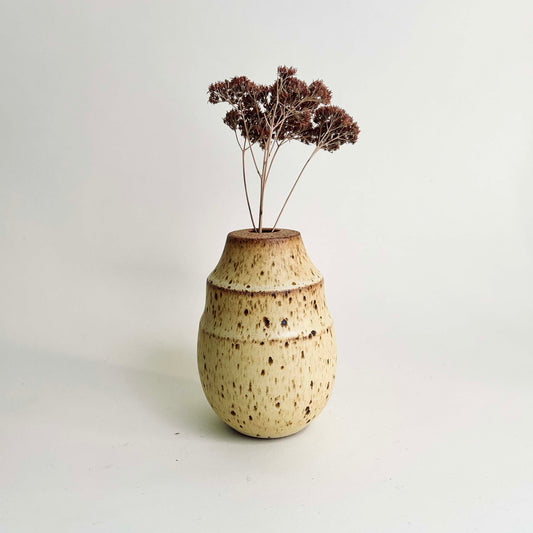 Small Speckled Vase in Yellow Salt