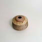 Small, Collared Ribbed Vase in Yellow Salt