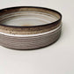 Low Profile, 10" Textured Serving Bowl in Mocha Cream