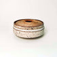 Wide, Textured Lidded Vessel in Mocha Creme