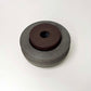 Wide, Textured Cylindrical Lidded Container in Greige