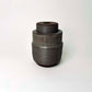 Tall, Textured Cylindrical Lidded Container in Greige