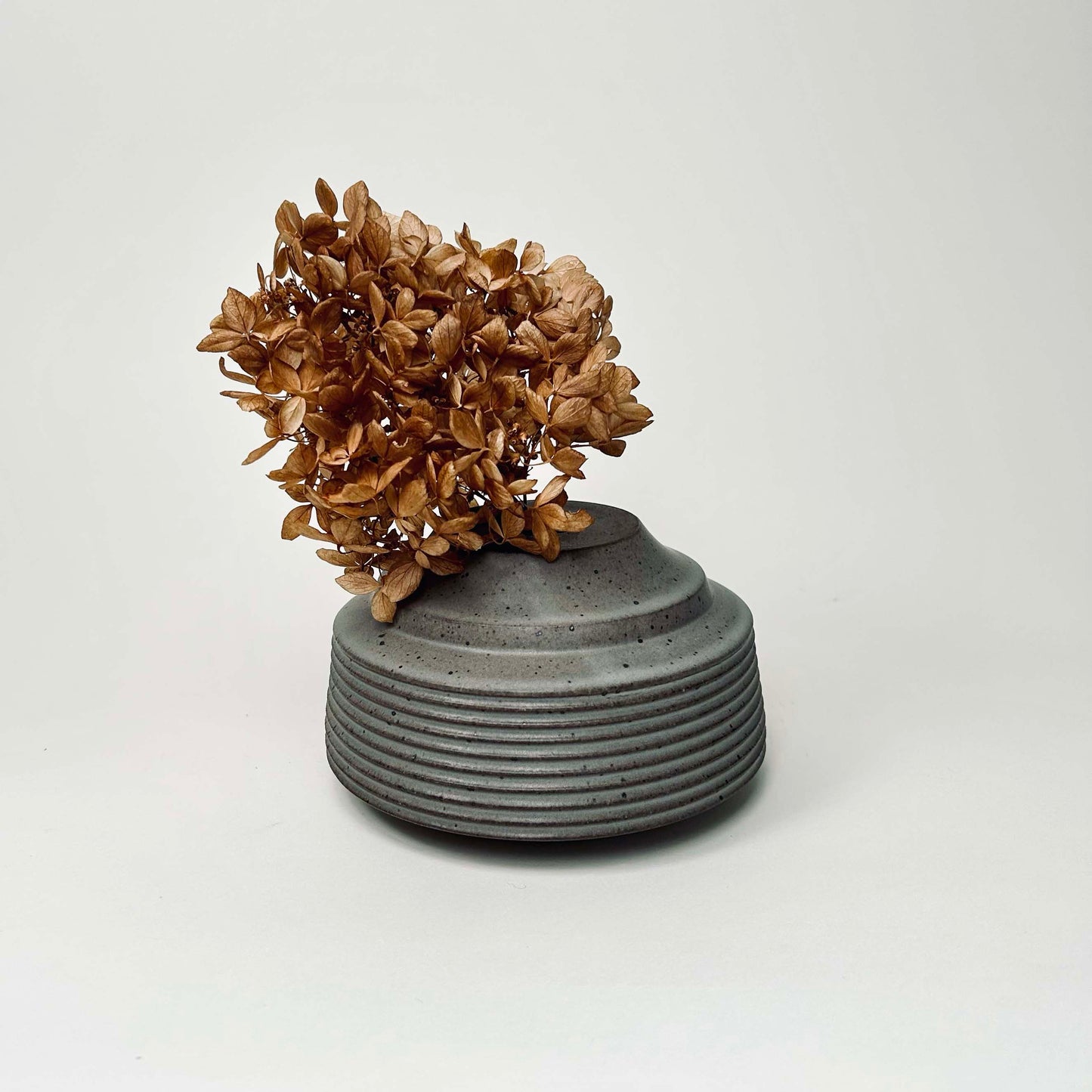 Cylindrical Textured Bud Vase in Greige