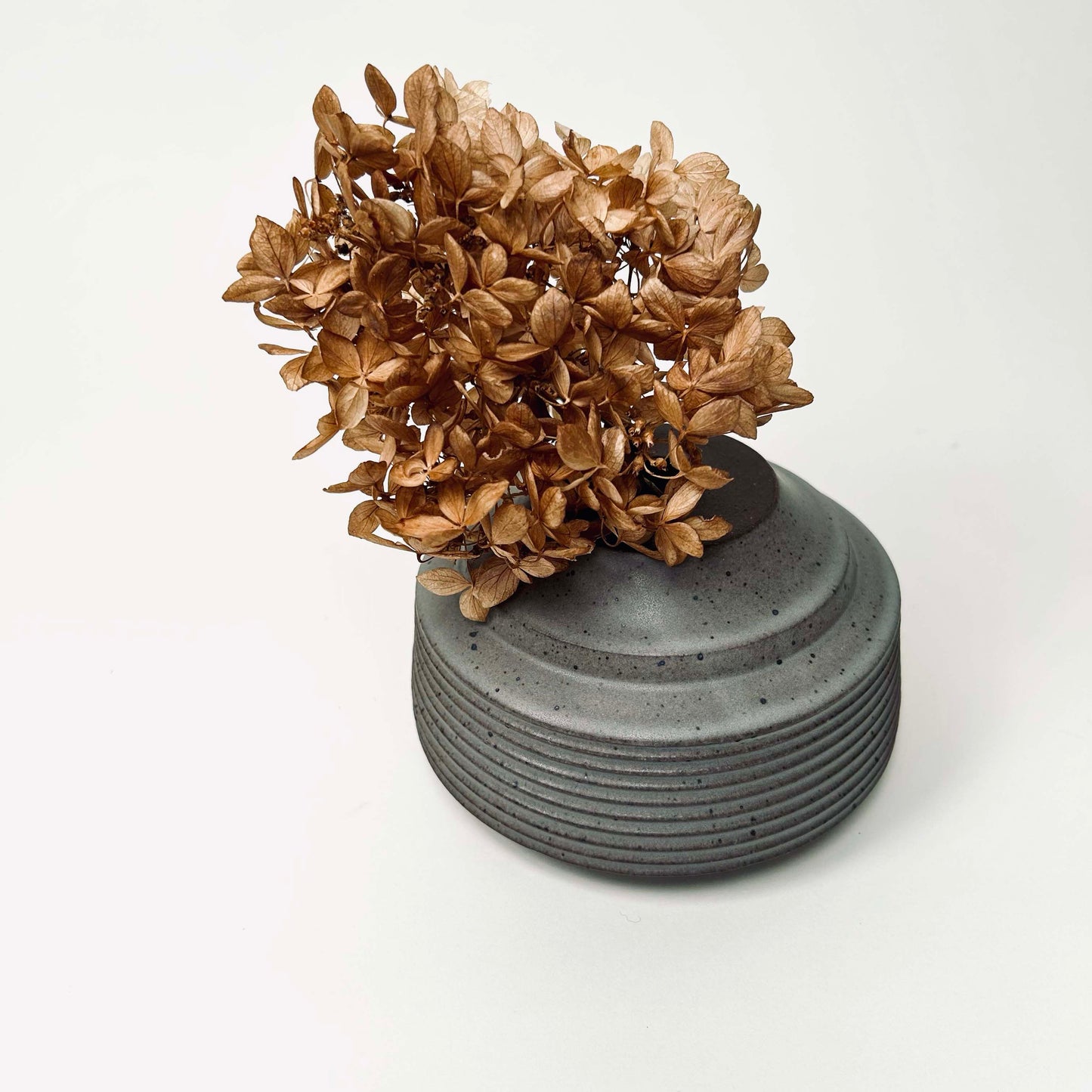 Cylindrical Textured Bud Vase in Greige