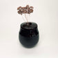Large Two-Tone Vase In Satin Black