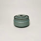 Wide Tapered Lidded Vessel in Sky Blue