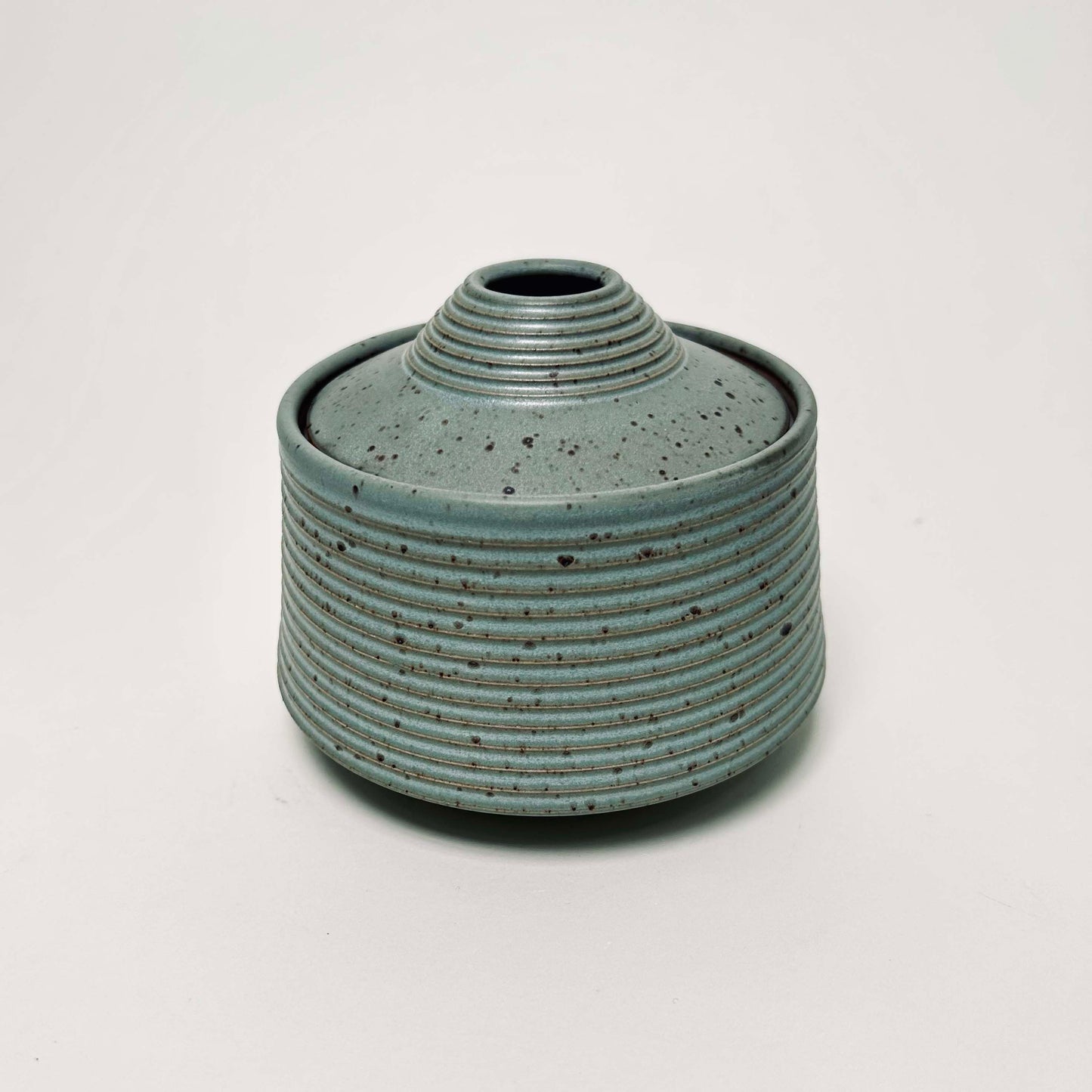Small Tapered Lidded Vessel in Gitta's Blue