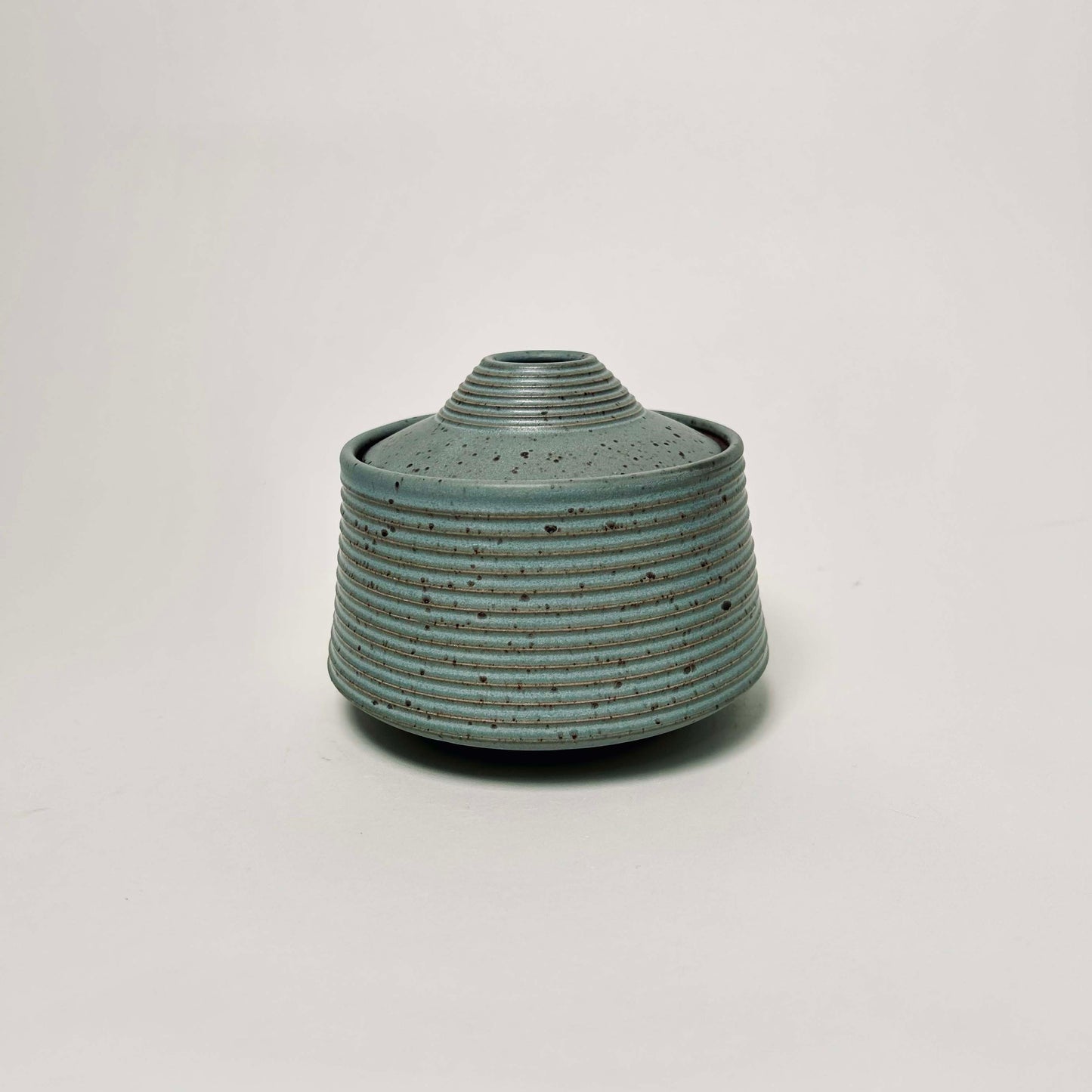 Small Tapered Lidded Vessel in Gitta's Blue