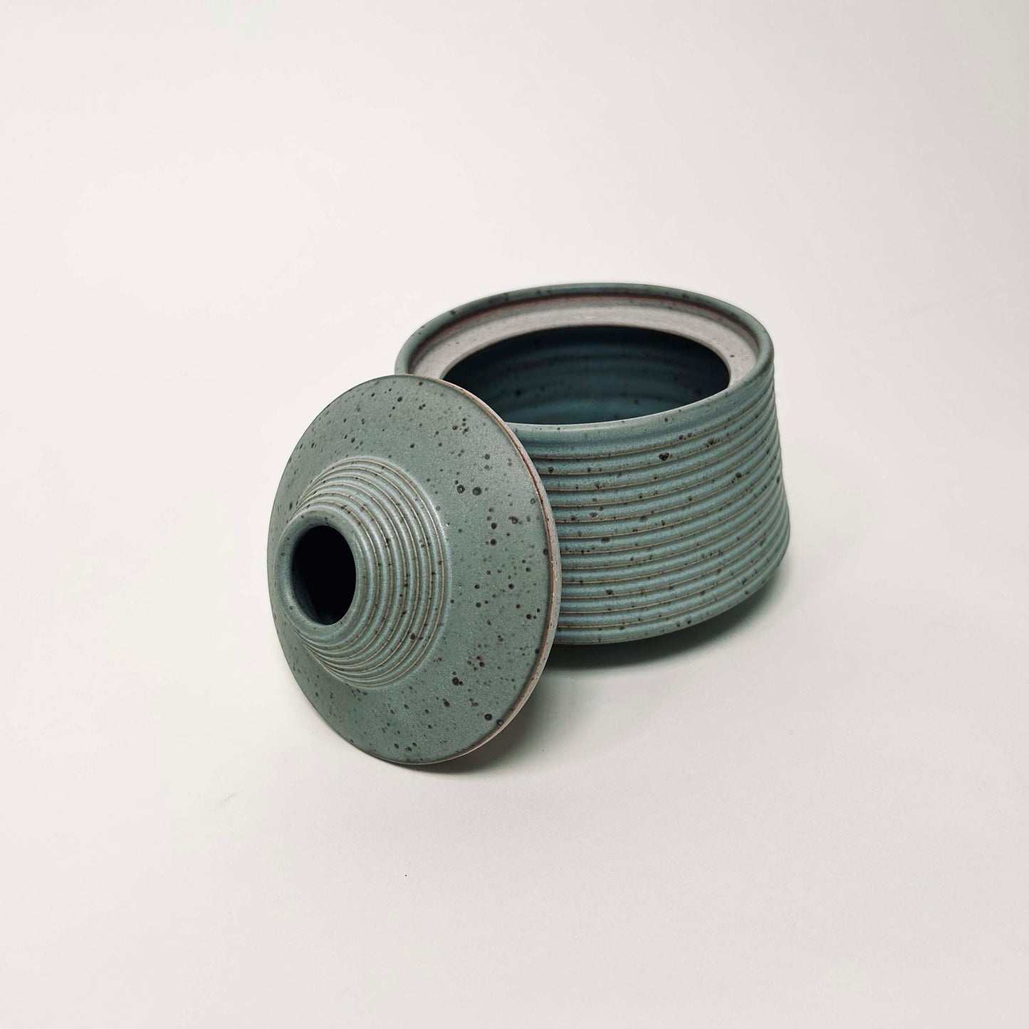 Small Tapered Lidded Vessel in Gitta's Blue