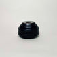 Cylindrical Textured Bud Vase in Satin Black/Oil Spot