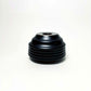 Cylindrical Textured Bud Vase in Satin Black/Oil Spot
