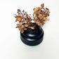 Cylindrical Textured Bud Vase in Satin Black/Oil Spot
