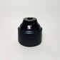 Cylindrical Ribbed Vase in Satin Black, No.3