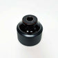Cylindrical Ribbed Vase in Satin Black, No.3