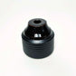 Cylindrical Ribbed Vase in Satin Black, No.3