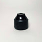 Cylindrical Ribbed Vase in Satin Black, No.3