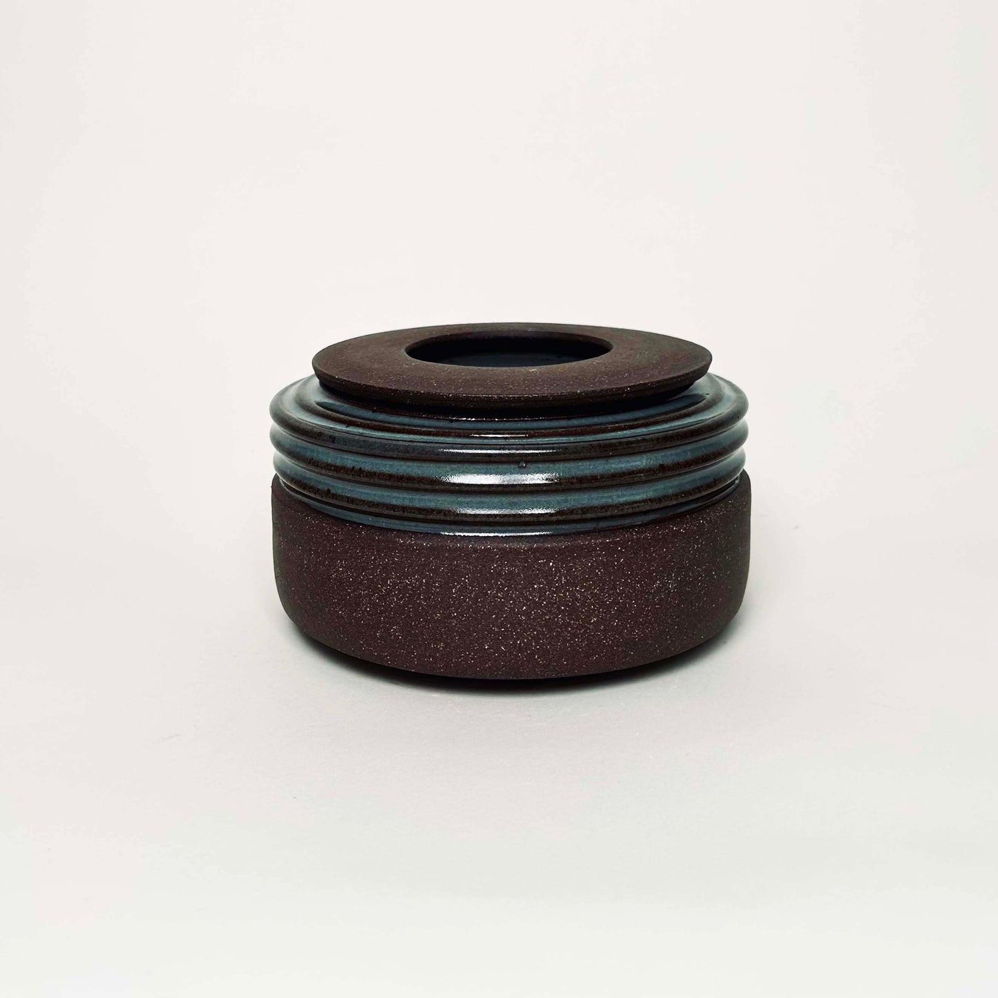 Wide Cylindrical Lidded Vessel in Celadon
