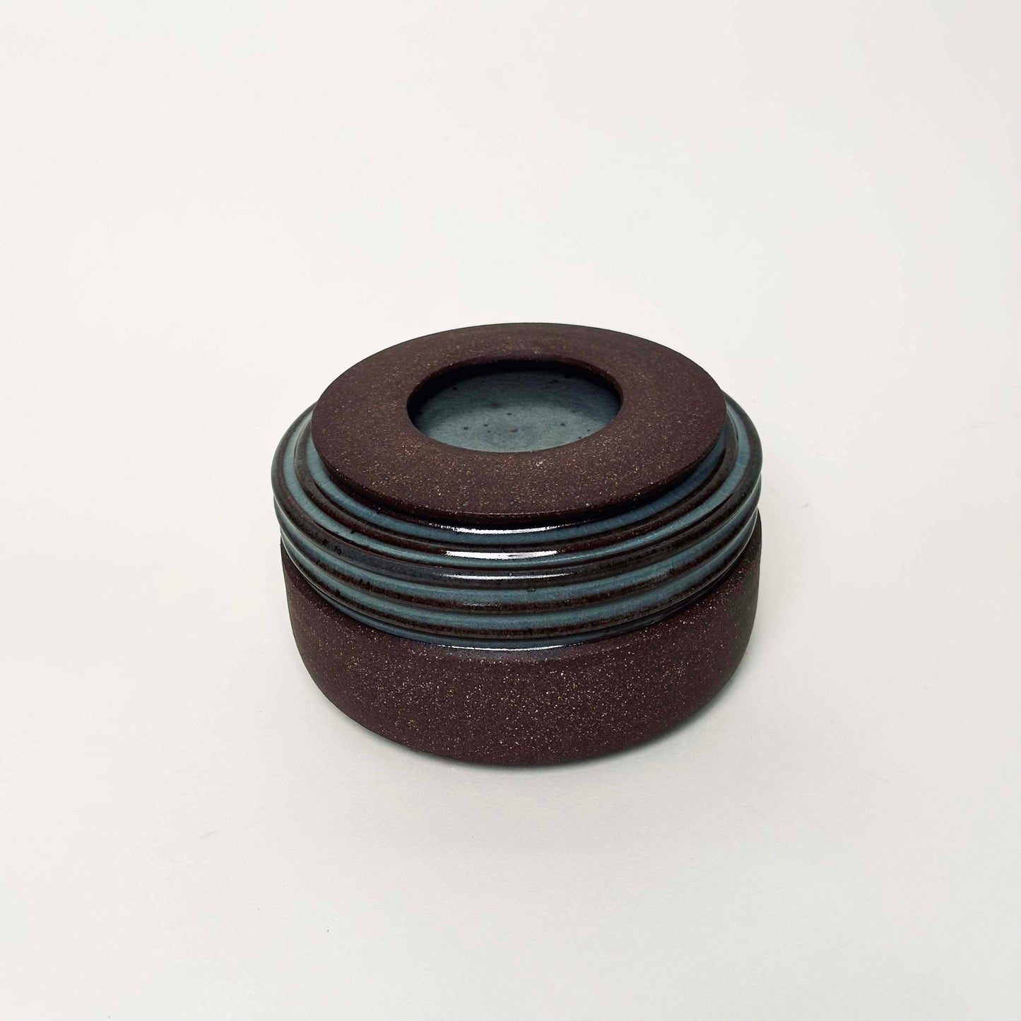Wide Cylindrical Lidded Vessel in Celadon