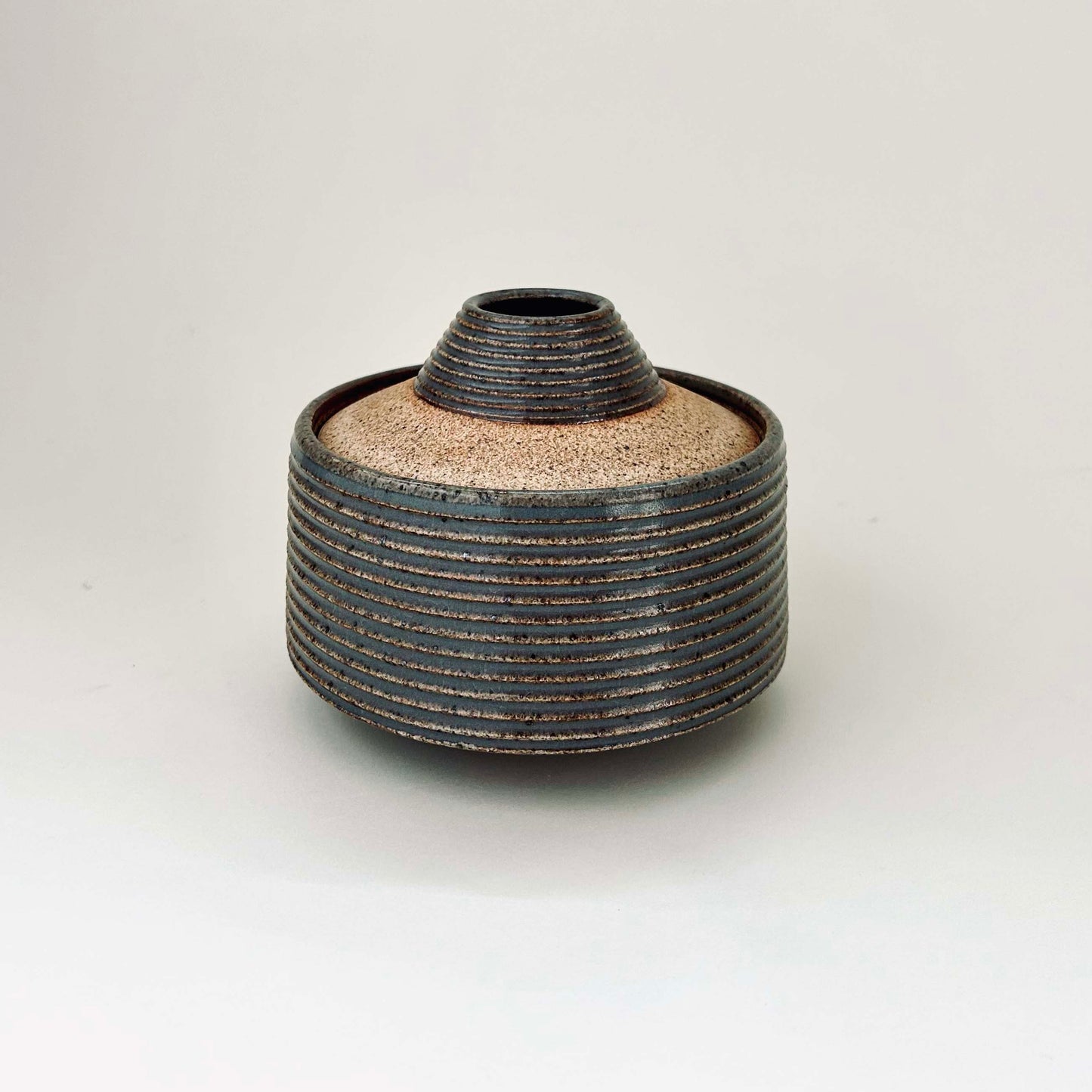Small Tapered Lidded Vessel in Celadon