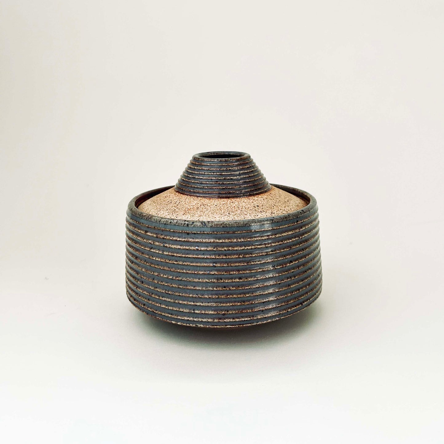 Small Tapered Lidded Vessel in Celadon