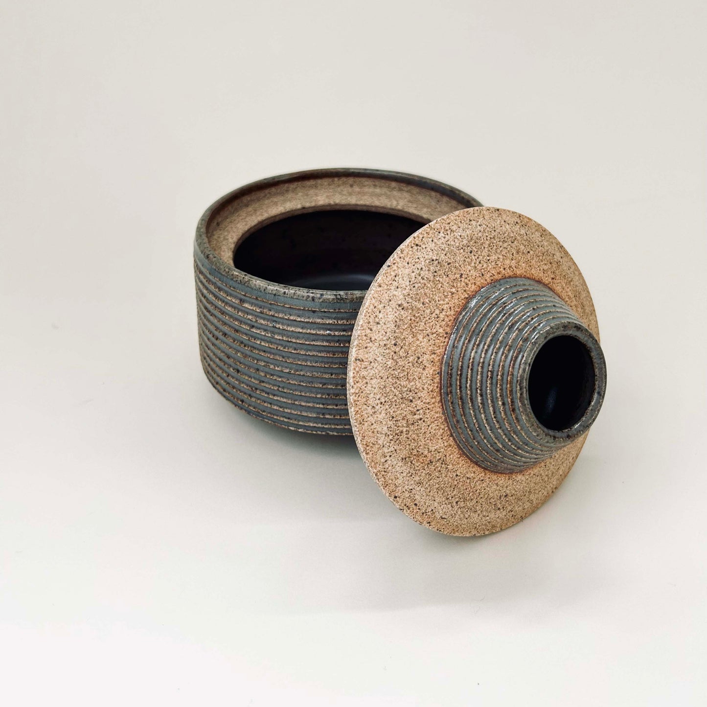 Small Tapered Lidded Vessel in Celadon