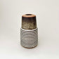 Tapered Ribbed Vase in Mocha White