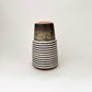 Tapered Ribbed Vase in Mocha White
